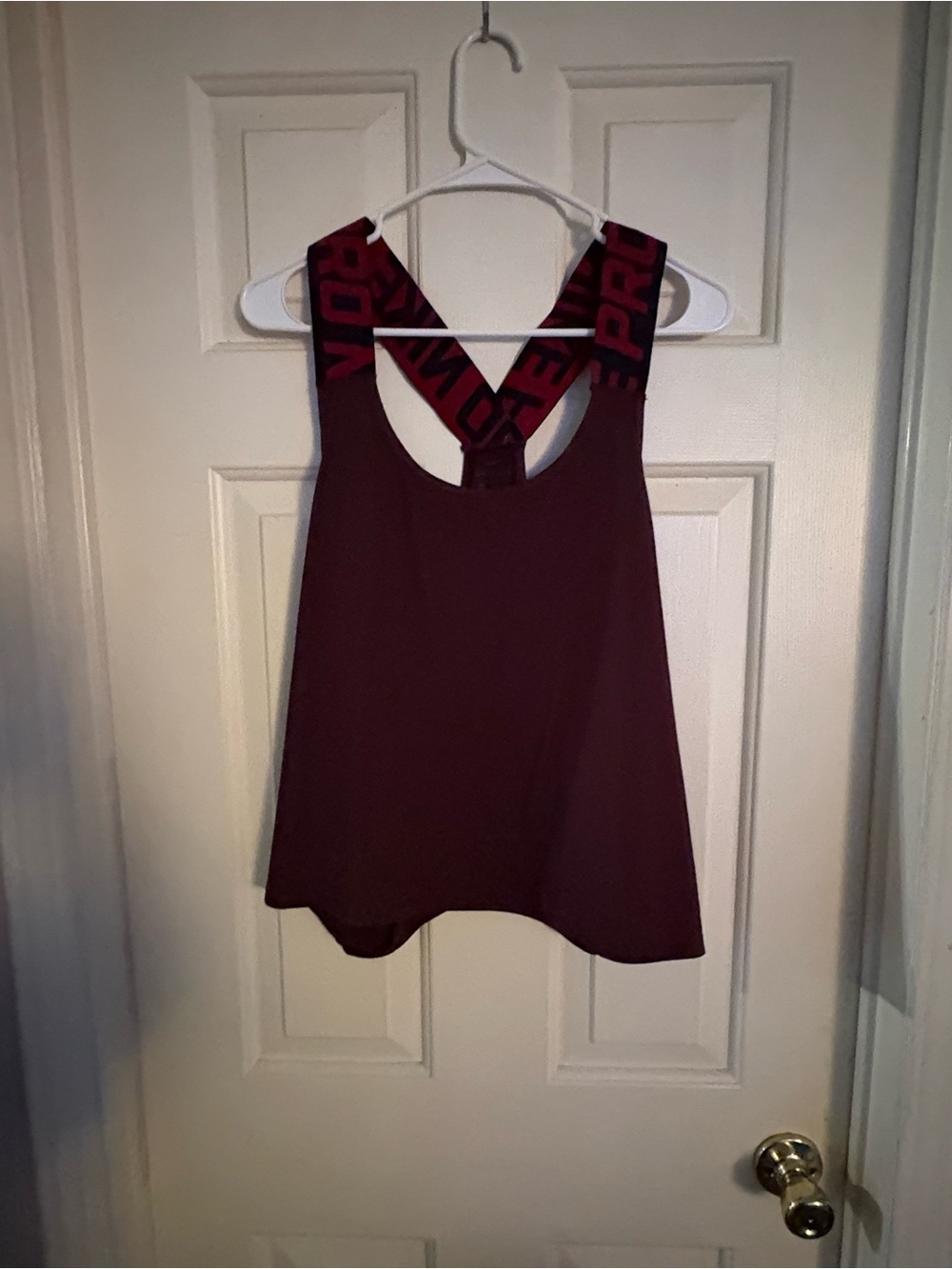 Nike Burgundy Racerback Tank with Branded Straps